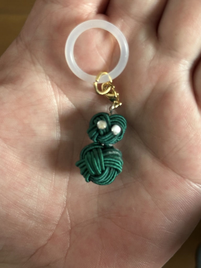 雪だるま グリーン スノーマン 水引アンブレラマーカー