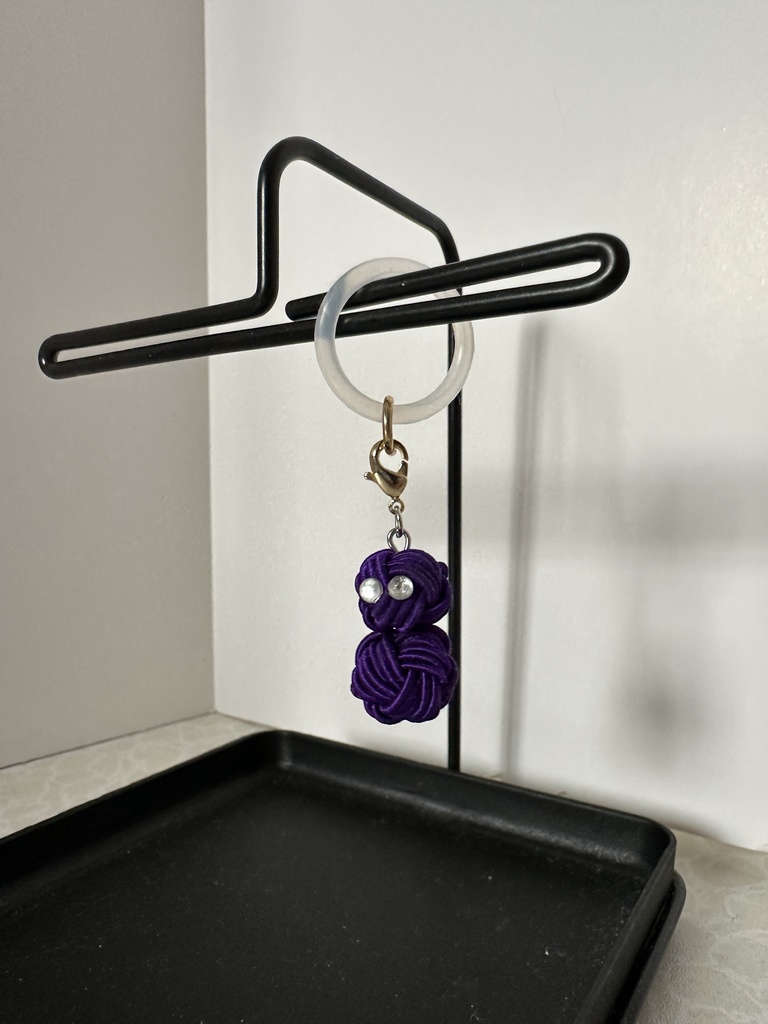 雪だるま 紫 スノーマン 水引アンブレラマーカー