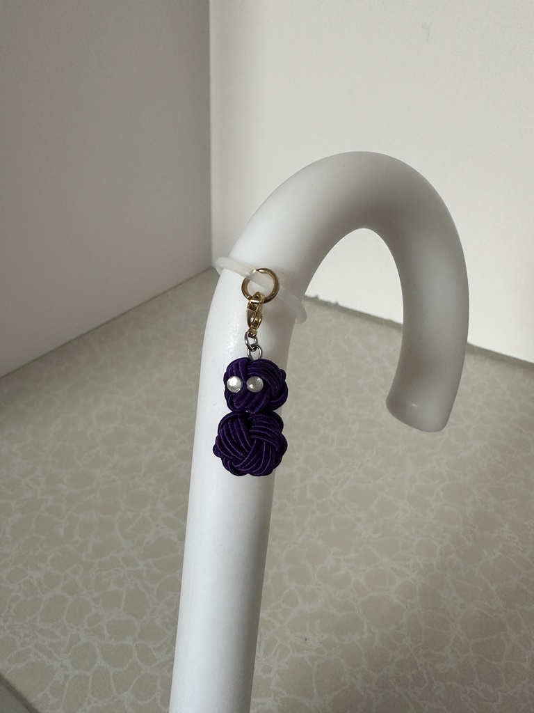 雪だるま 紫 スノーマン 水引アンブレラマーカー