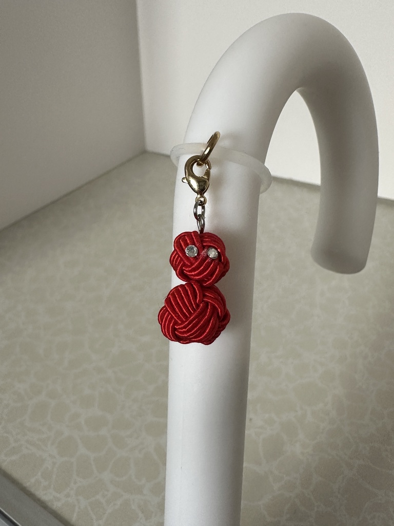 雪だるま 赤 スノーマン 水引アンブレラマーカー