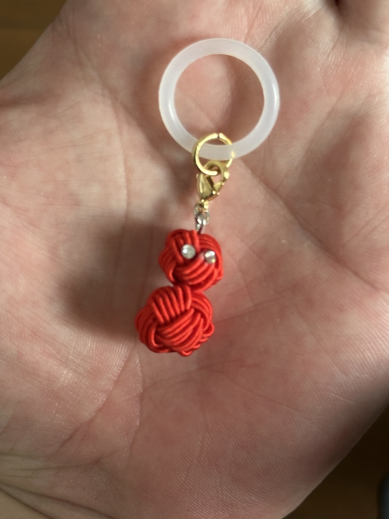 雪だるま 赤 スノーマン 水引アンブレラマーカー