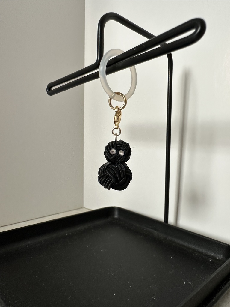 雪だるま 黒 スノーマン 水引アンブレラマーカー