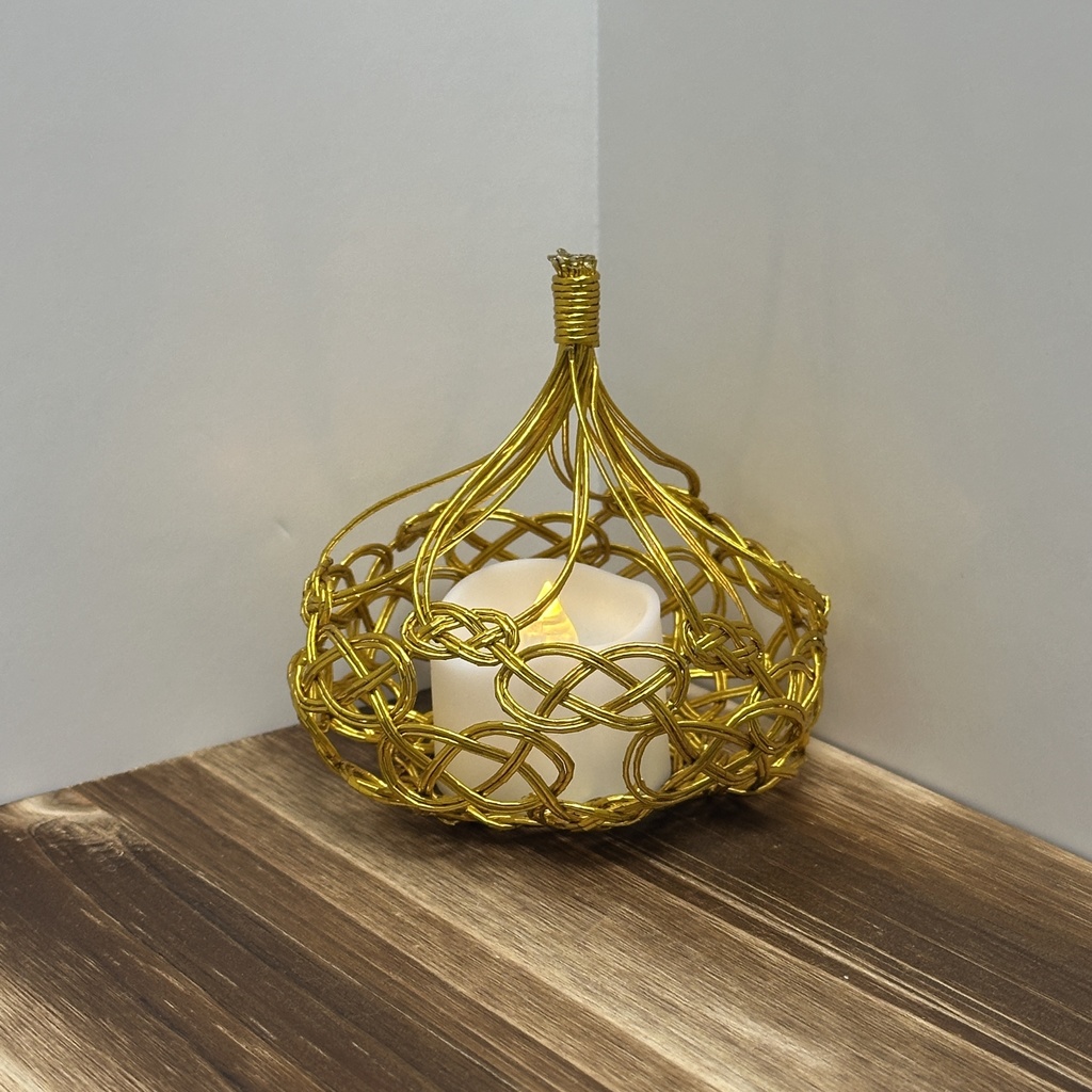 宵雫(よいしずく)LEDキャンドルライトカバー 水引 ゴールド