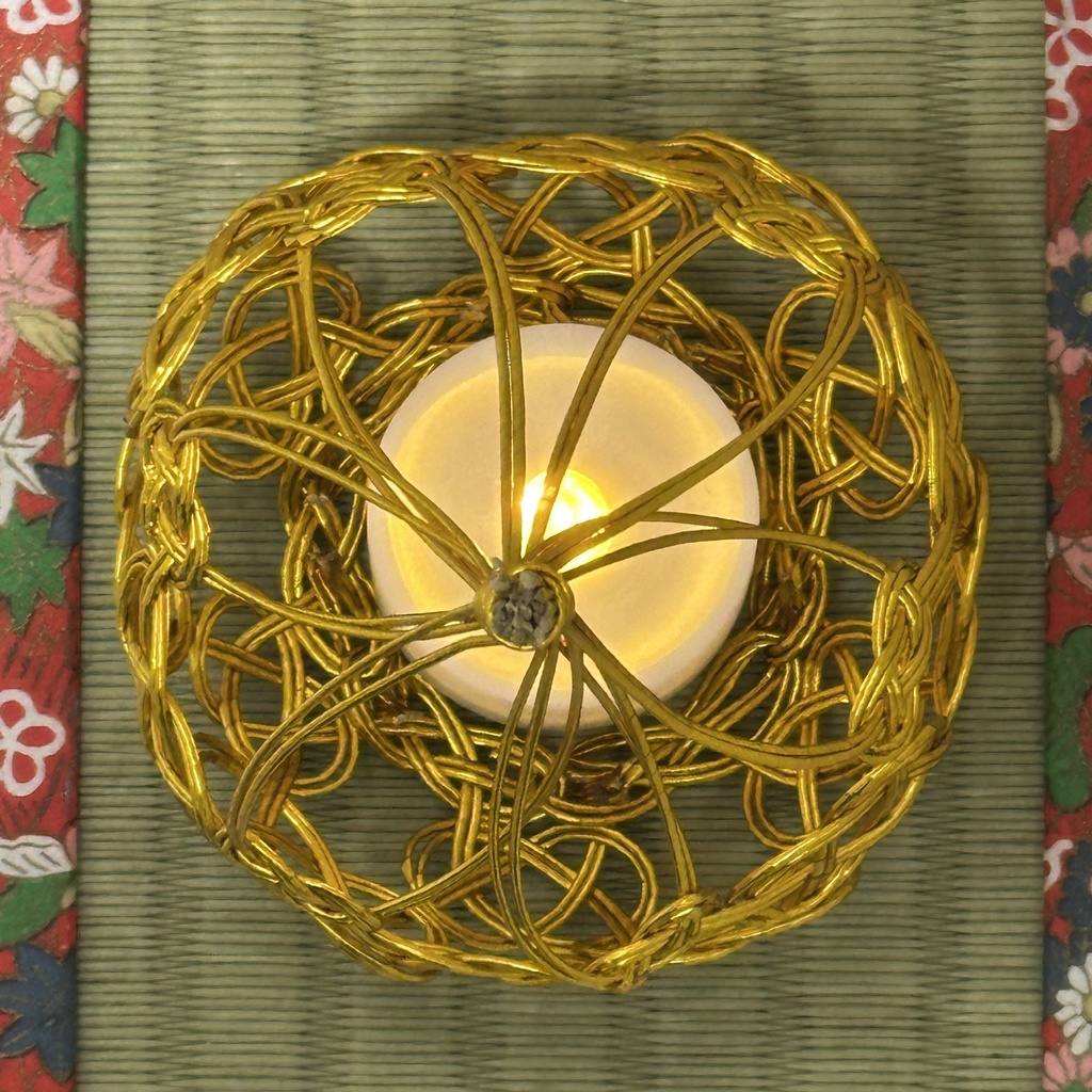 宵雫(よいしずく)LEDキャンドルライトカバー 水引 ゴールド