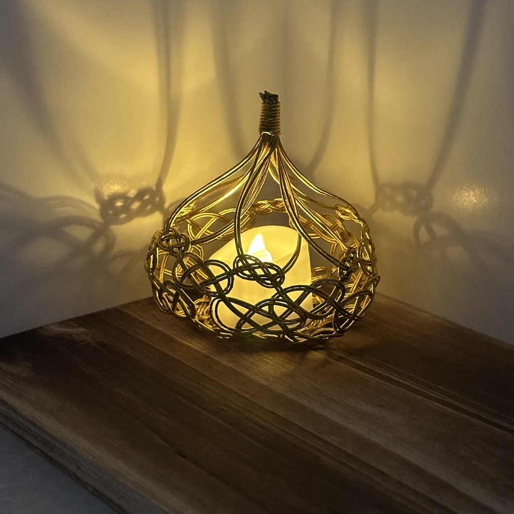 宵雫(よいしずく)LEDキャンドルライトカバー 水引 ゴールド