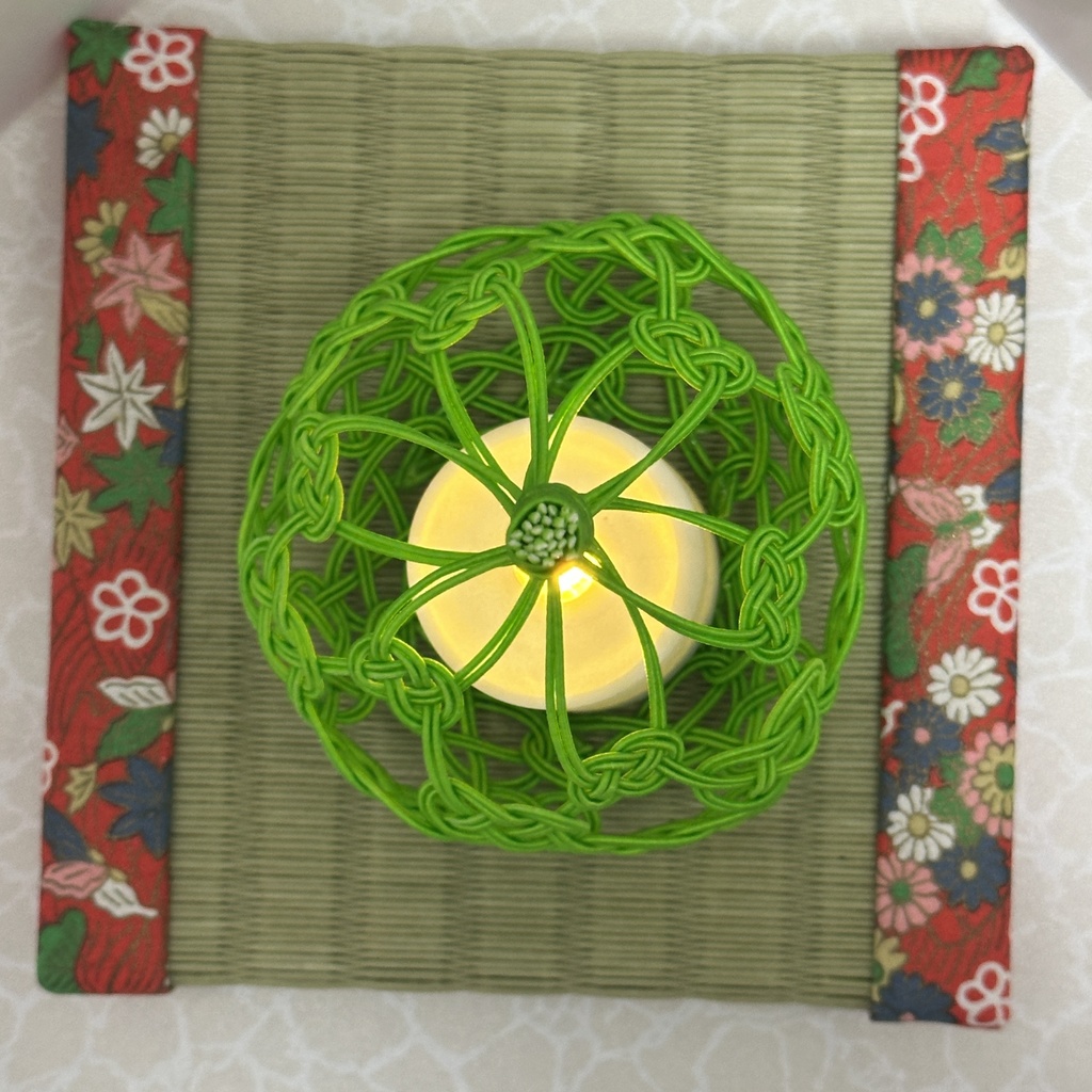 宵雫(よいしずく)LEDキャンドルライトカバー 水引 グリーン