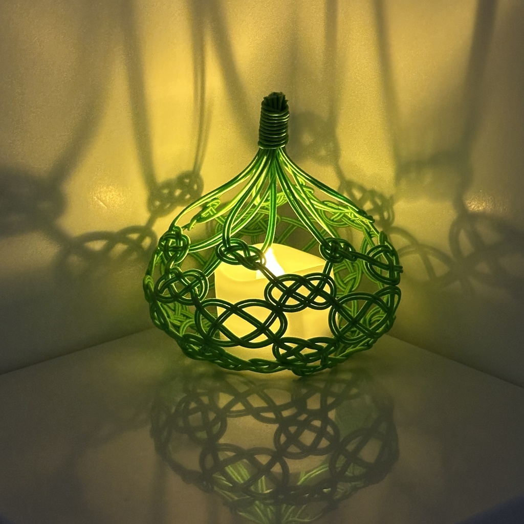 宵雫(よいしずく)LEDキャンドルライトカバー 水引 グリーン