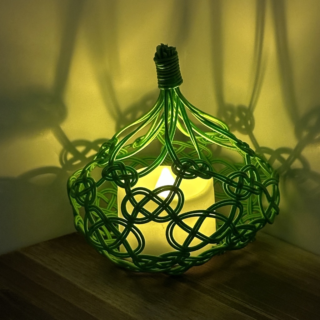 宵雫(よいしずく)LEDキャンドルライトカバー 水引 グリーン