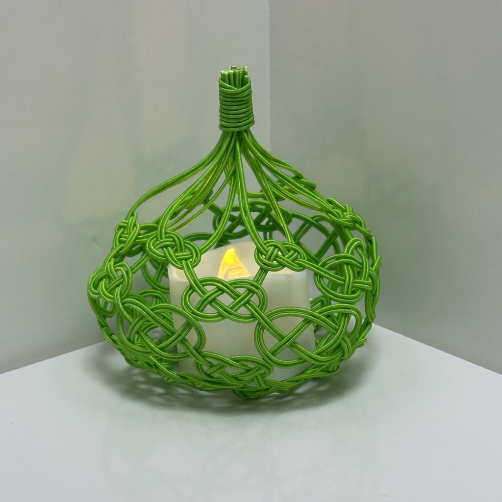 宵雫(よいしずく)LEDキャンドルライトカバー 水引 グリーン