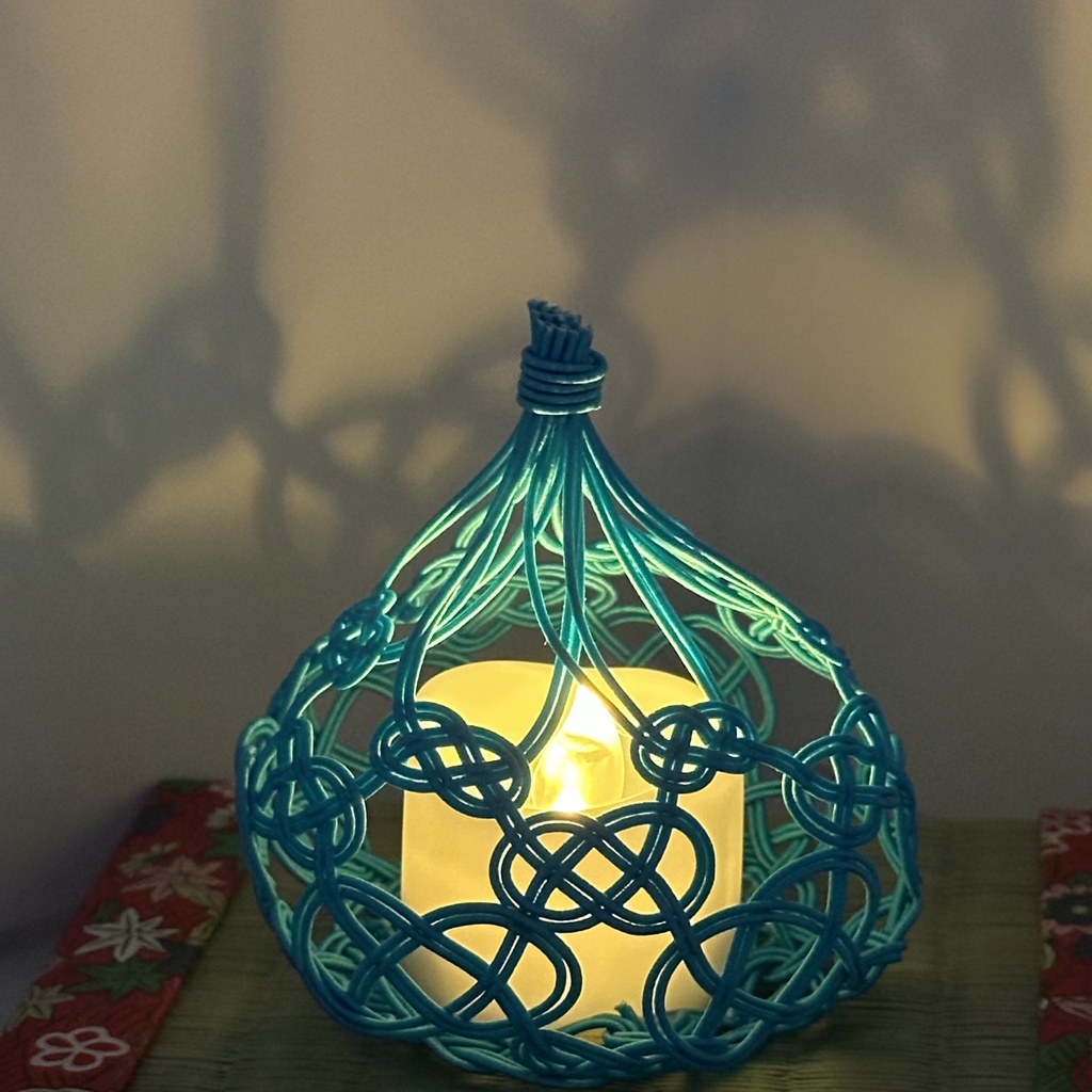 宵雫(よいしずく)LEDキャンドルライトカバー 水引 水色