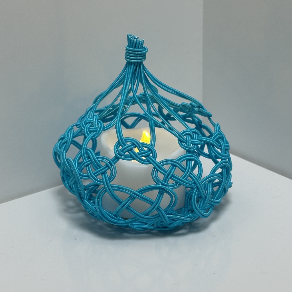 宵雫(よいしずく)LEDキャンドルライトカバー 水引 水色