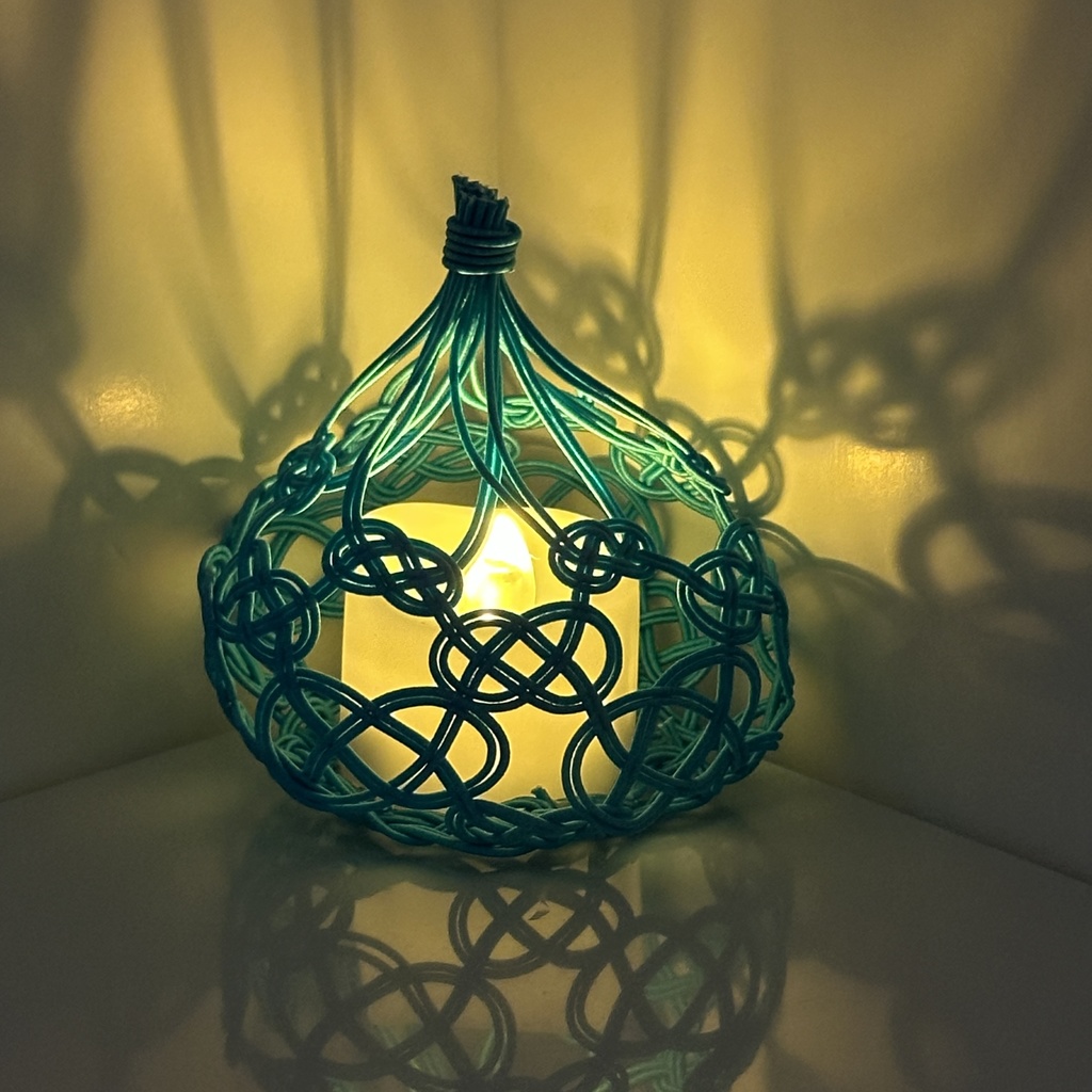 宵雫(よいしずく)LEDキャンドルライトカバー 水引 水色