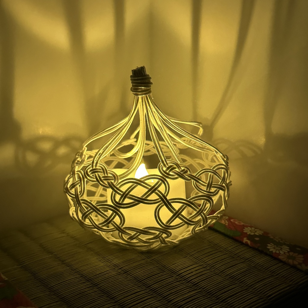 宵雫(よいしずく)LEDキャンドルライトカバー 水引 白