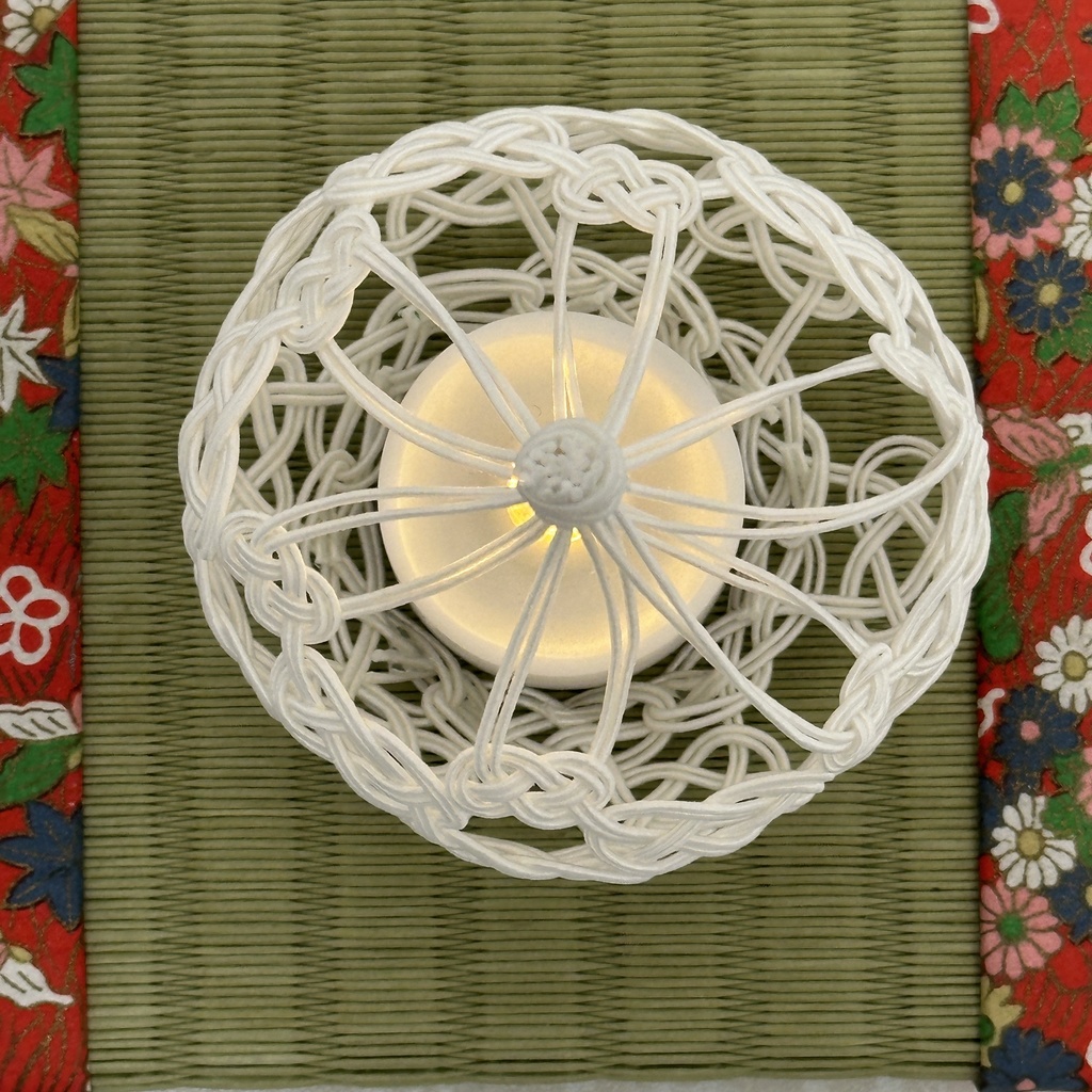 宵雫(よいしずく)LEDキャンドルライトカバー 水引 白