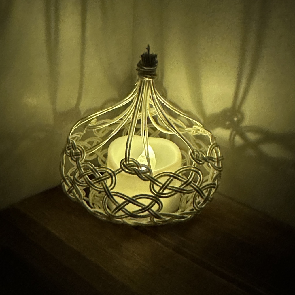 宵雫(よいしずく)LEDキャンドルライトカバー 水引 白