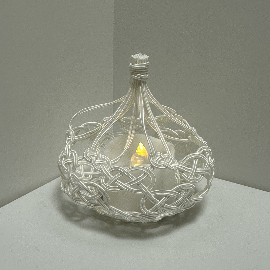 宵雫(よいしずく)LEDキャンドルライトカバー 水引 白