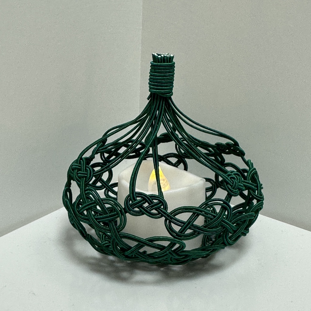 宵雫(よいしずく)LEDキャンドルライトカバー 水引 緑