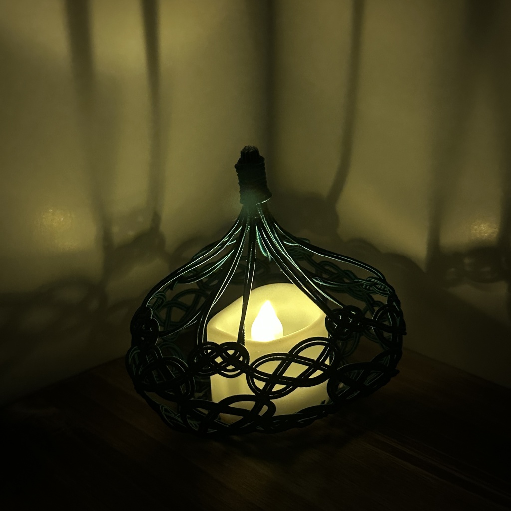 宵雫(よいしずく)LEDキャンドルライトカバー 水引 緑