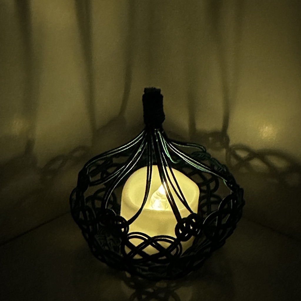 宵雫(よいしずく)LEDキャンドルライトカバー 水引 緑