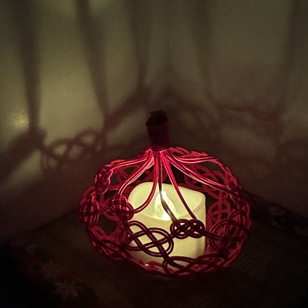 宵雫(よいしずく)LEDキャンドルライトカバー 水引 オレンジ