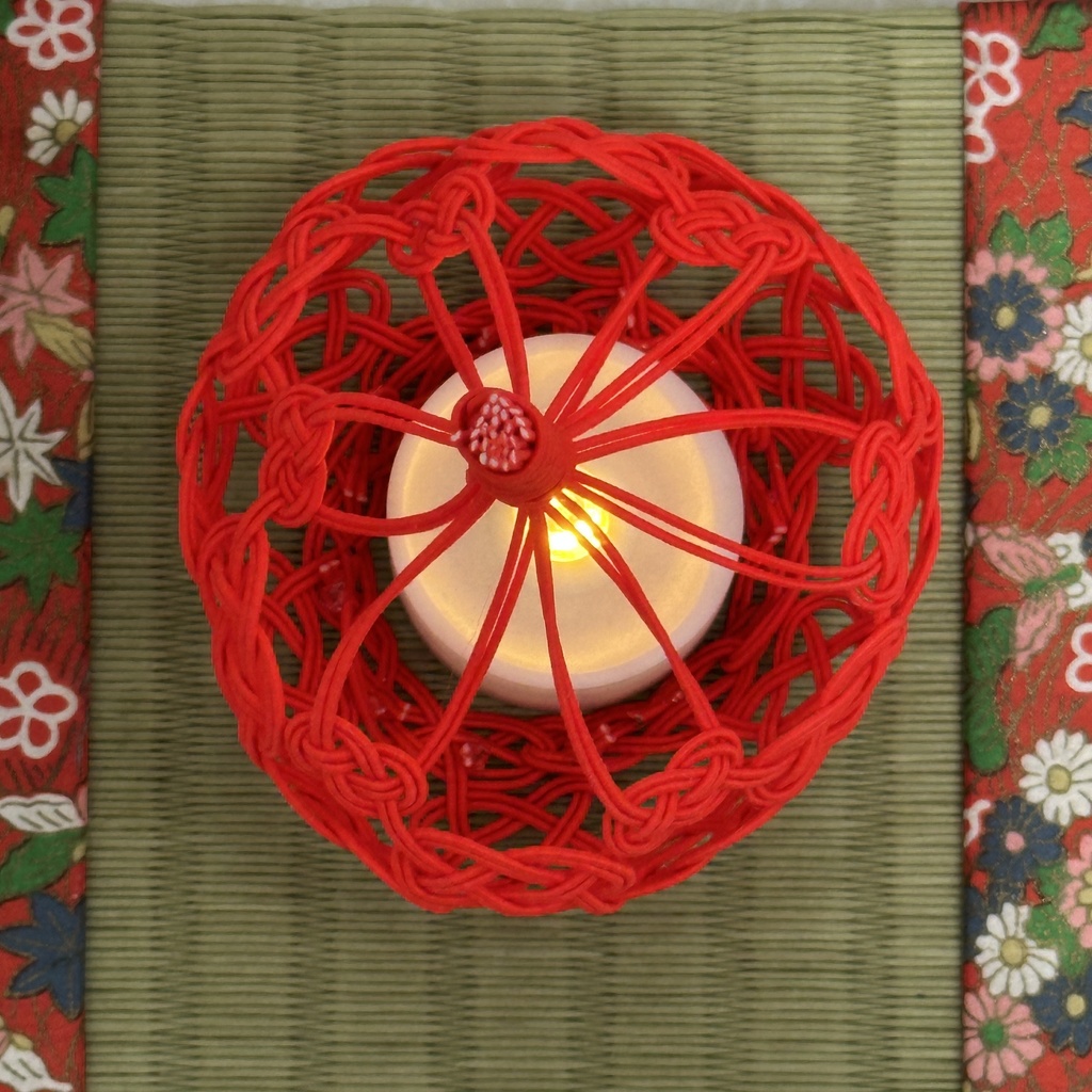 宵雫(よいしずく)LEDキャンドルライトカバー 水引 オレンジ