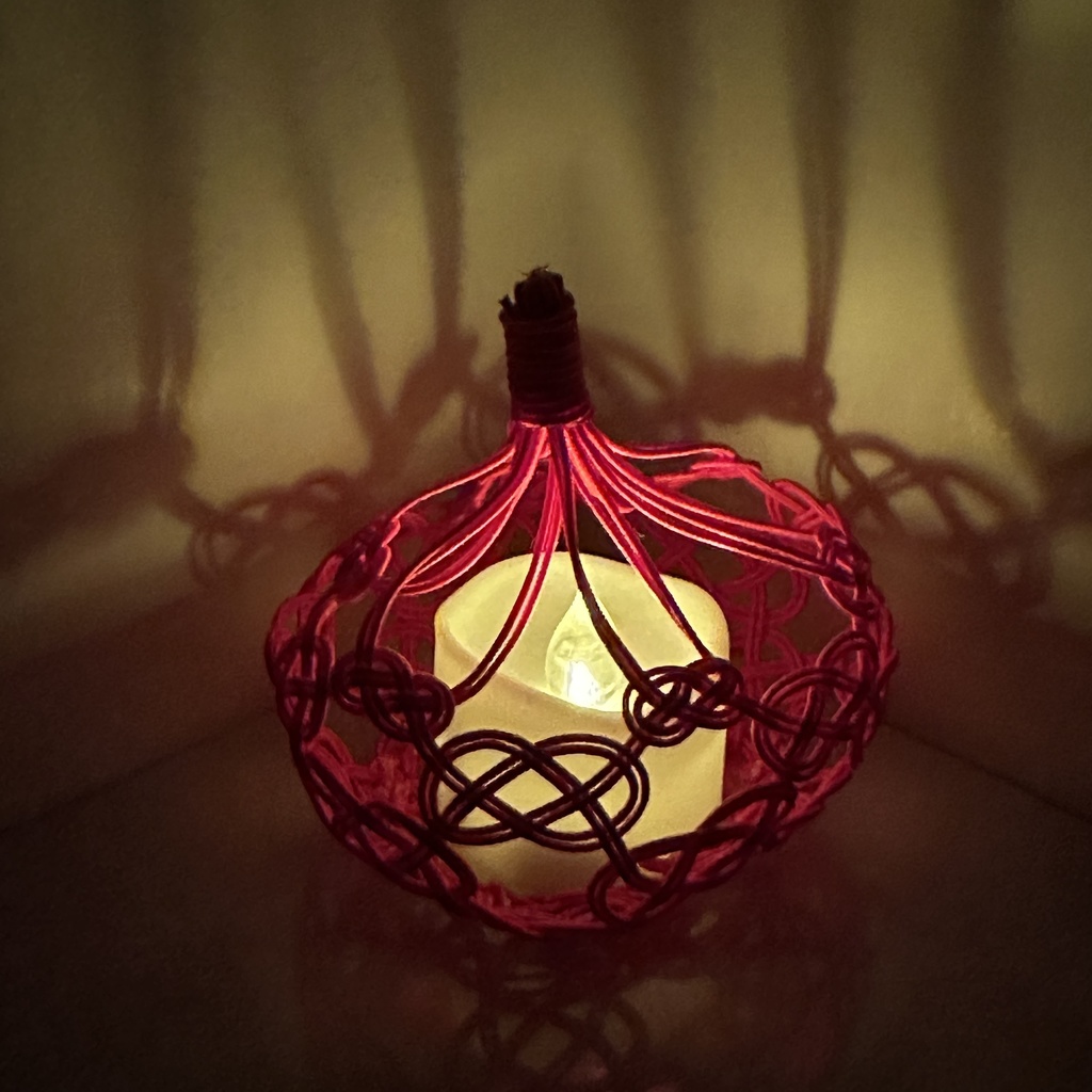 宵雫(よいしずく)LEDキャンドルライトカバー 水引 オレンジ