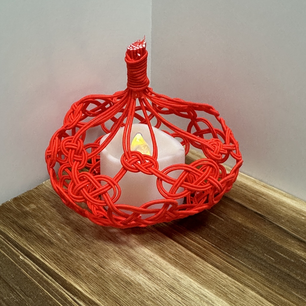 宵雫(よいしずく)LEDキャンドルライトカバー 水引 オレンジ