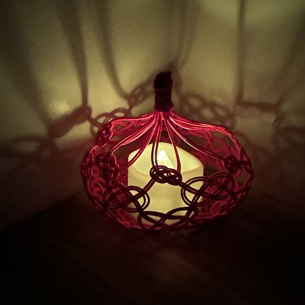 宵雫(よいしずく)LEDキャンドルライトカバー 水引 オレンジ