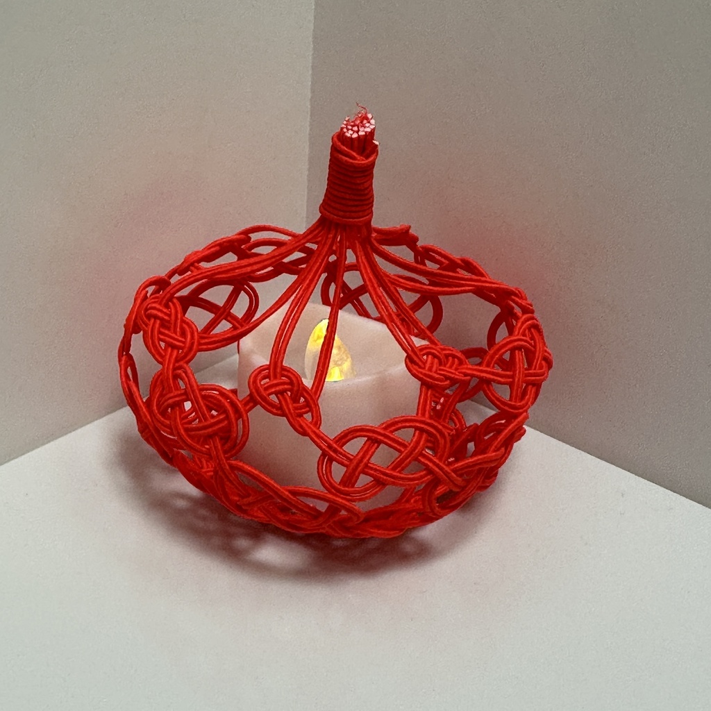 宵雫(よいしずく)LEDキャンドルライトカバー 水引 オレンジ