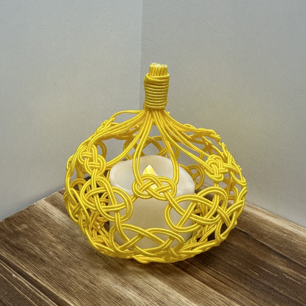 宵雫(よいしずく)LEDキャンドルライトカバー 水引 イエロー