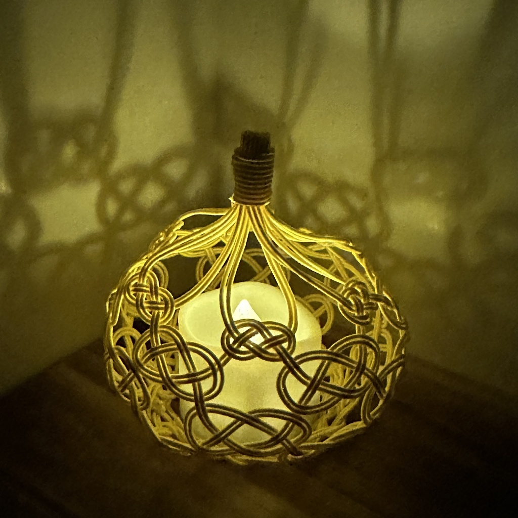 宵雫(よいしずく)LEDキャンドルライトカバー 水引 イエロー