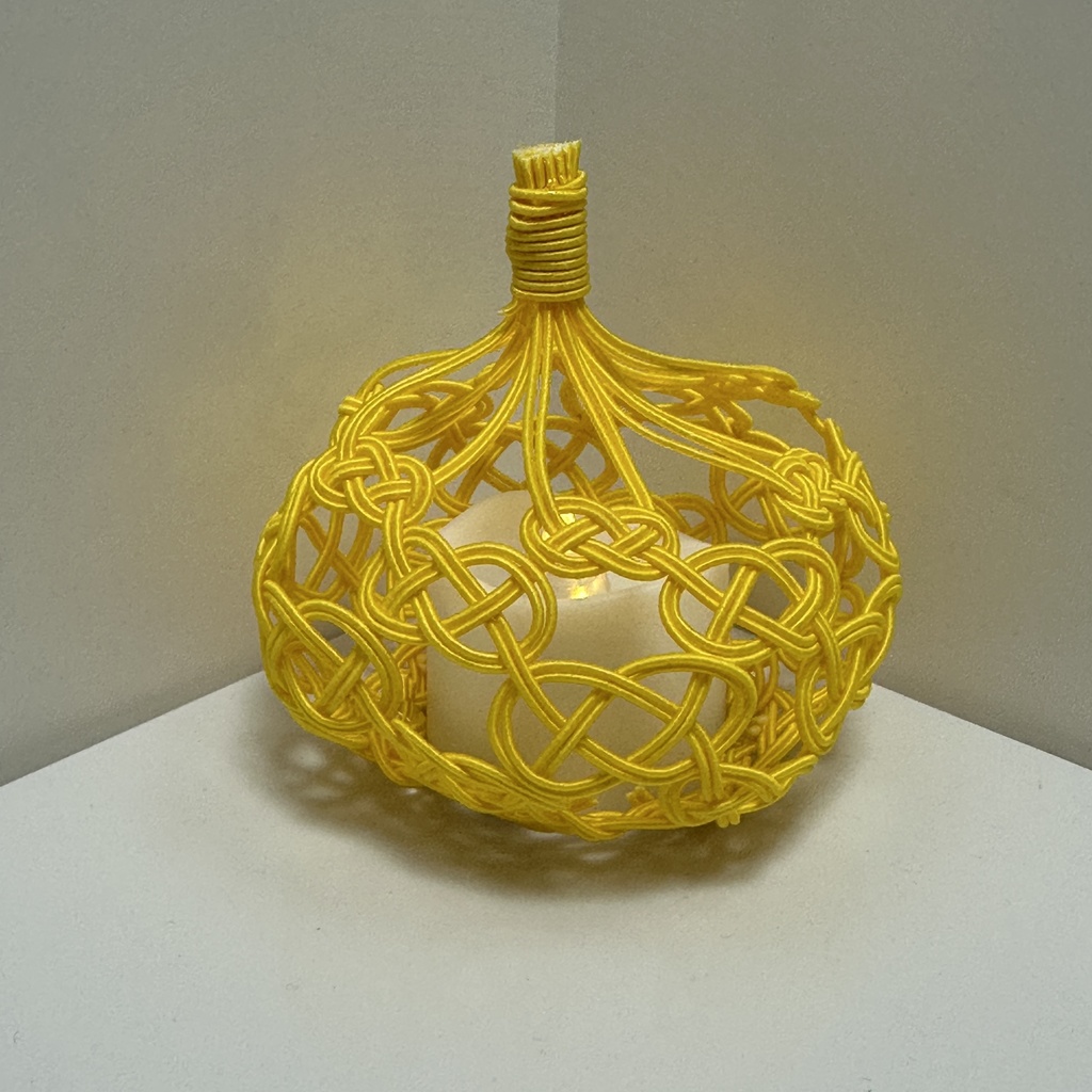 宵雫(よいしずく)LEDキャンドルライトカバー 水引 イエロー