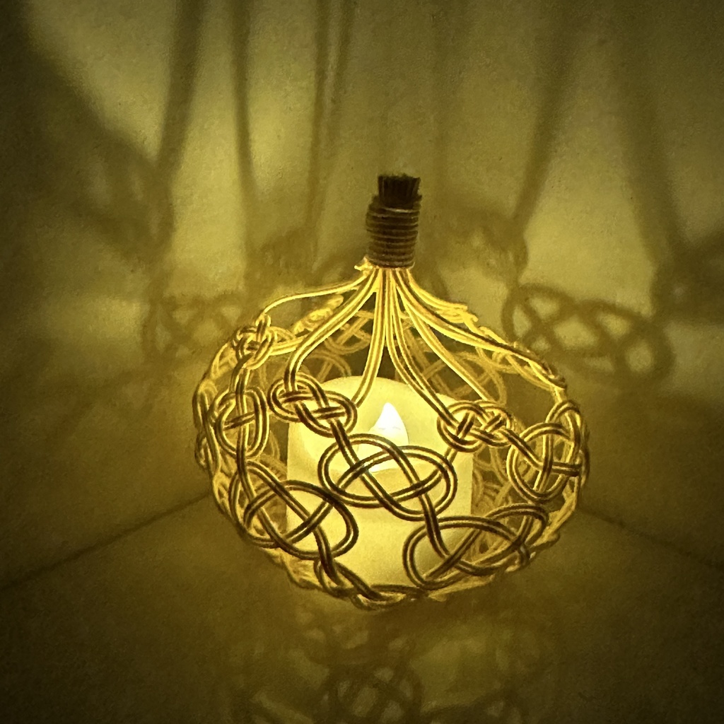 宵雫(よいしずく)LEDキャンドルライトカバー 水引 イエロー