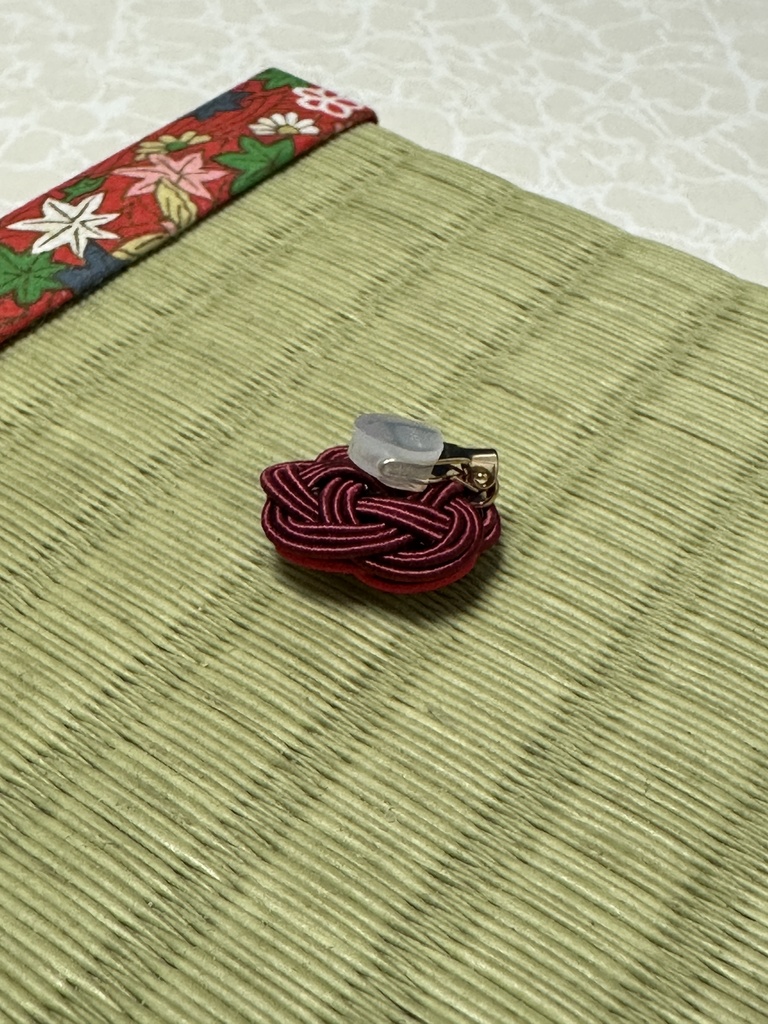 原神 しめ縄イメージアクセサリー 梅結びクリップ(赤×白)