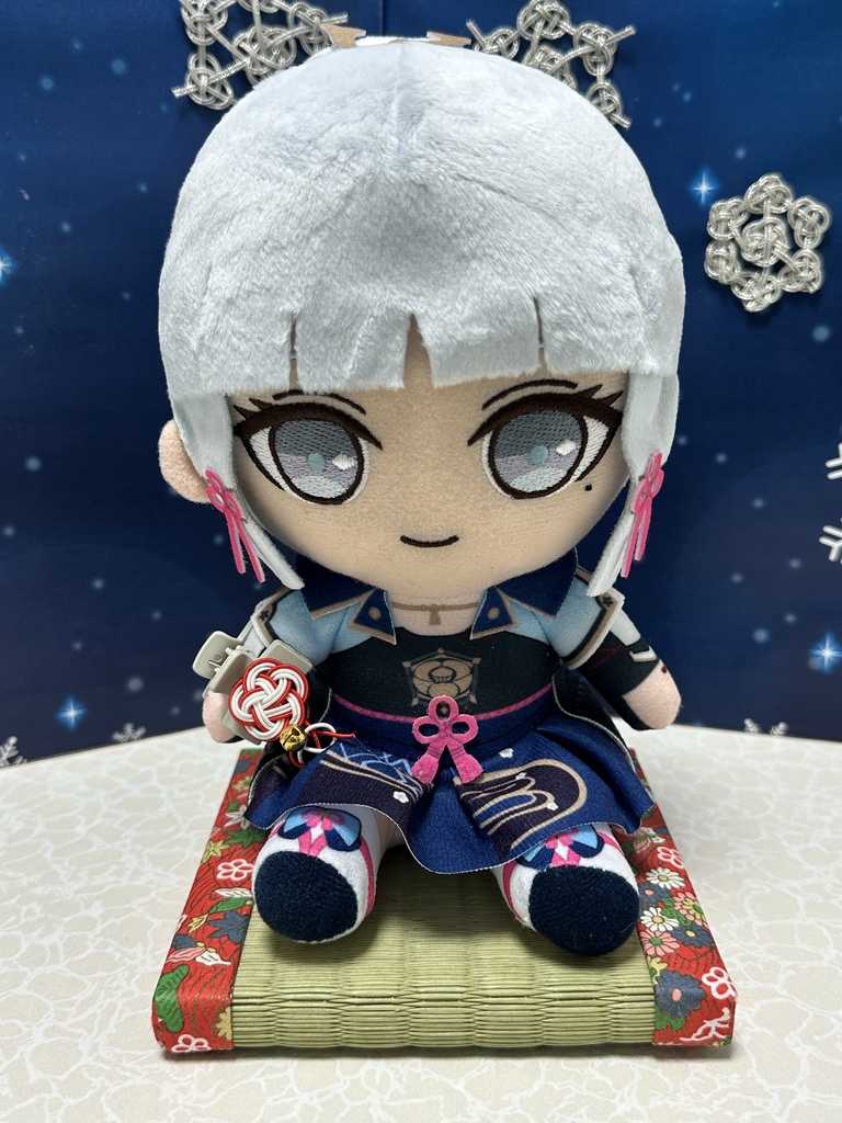 原神 しめ縄イメージアクセサリー 梅結びクリップ(赤×白) 鈴付き