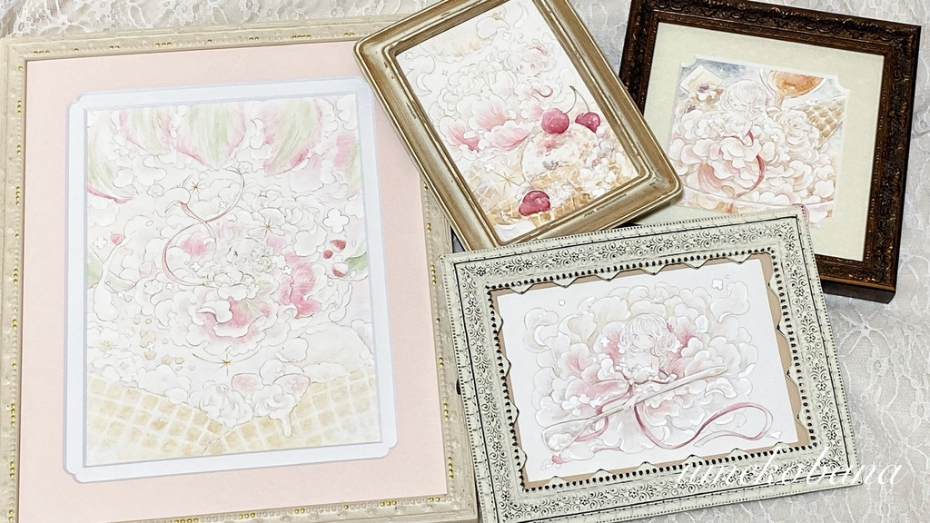 額装原画/アイス・中作品