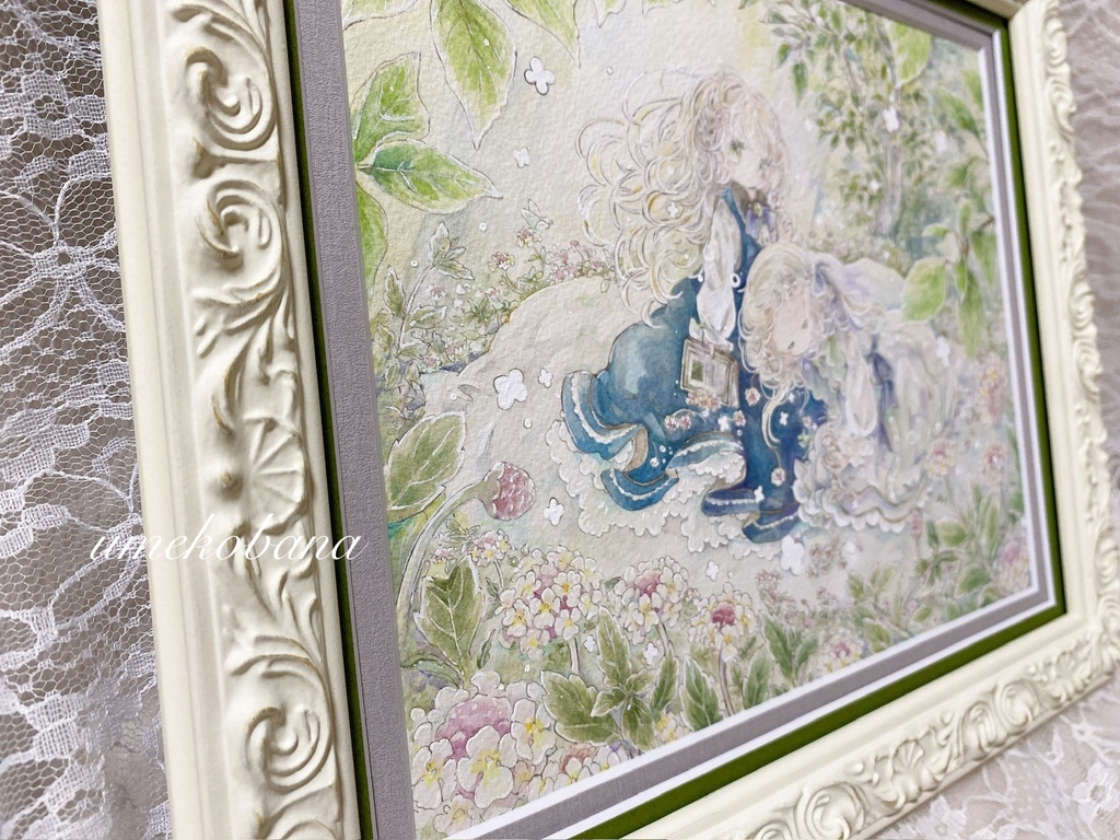 額装原画『何気ない日常に緑色』