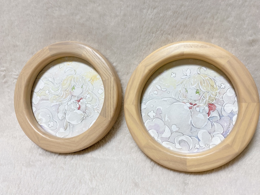 ｟額装原画｠月夜を見上げ