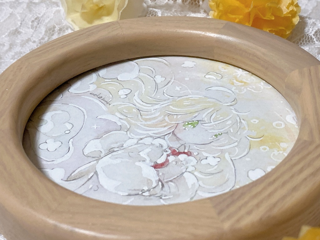 ⦅額装原画⦆月夜を見上げ