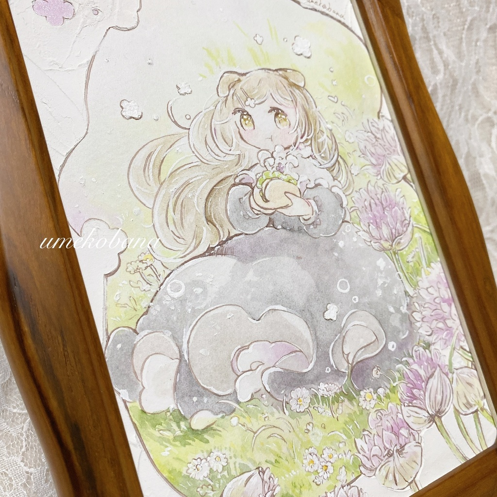 ⦅額装原画⦆『道草のおすそわけ』