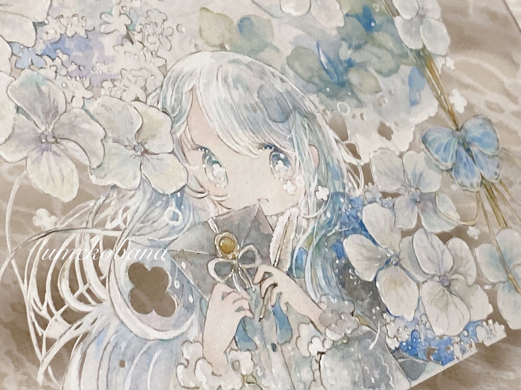 ｟額装原画｠『白雨より君の声』