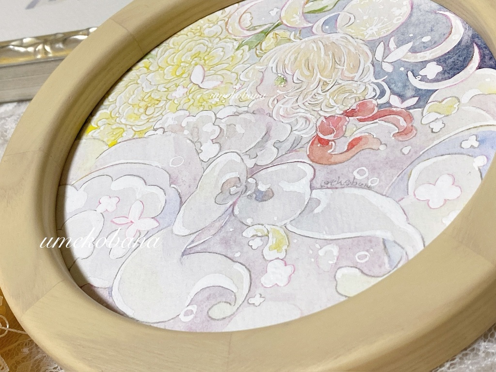 ｟額装原画｠『思い出の中の花姿』