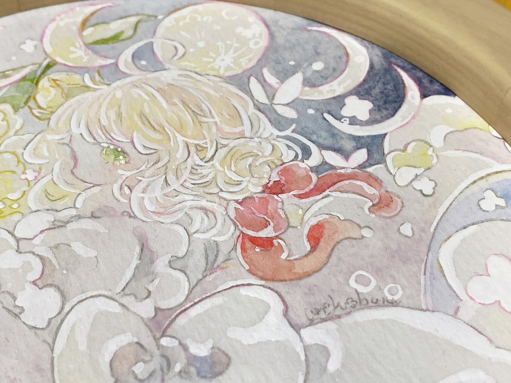 ⦅額装原画⦆『思い出の中の花姿』