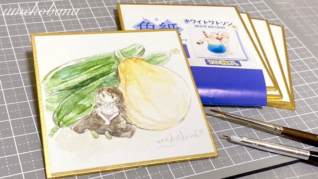 ｟原画｠「キュウリとコリンキー」