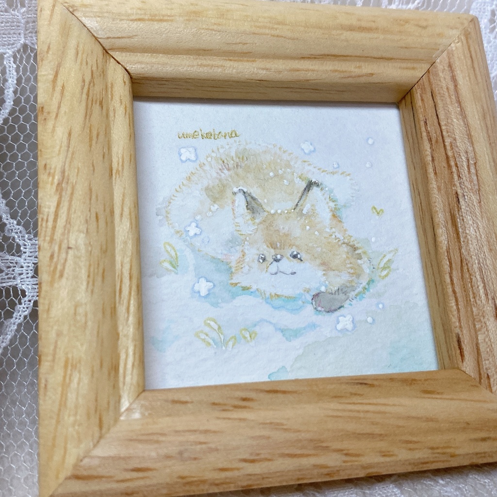 ⦅原画⦆「きつね子のミニ額」