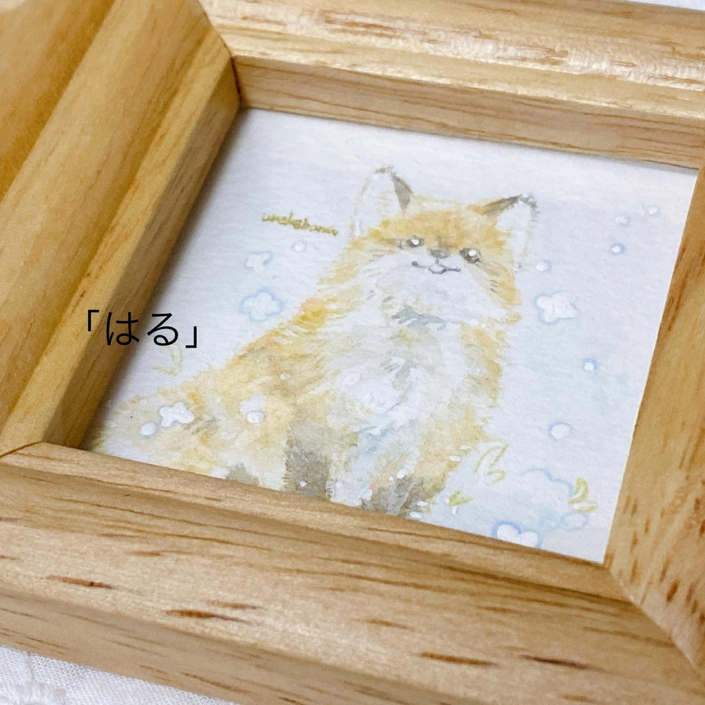 ⦅原画⦆「きつね子のミニ額」