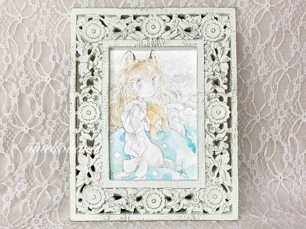 ⦅額装原画⦆『風のささやきが聴こえて』