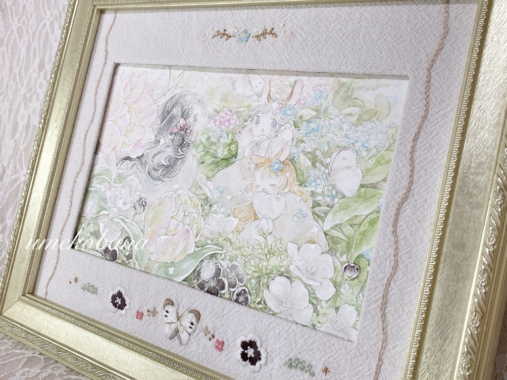 ｟額装原画｠『春のお便り』