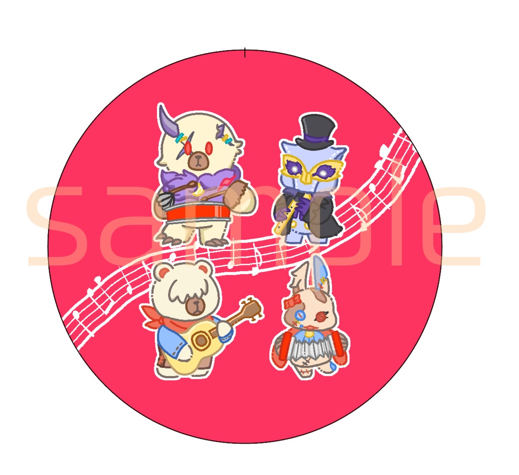 音楽隊缶マグネット