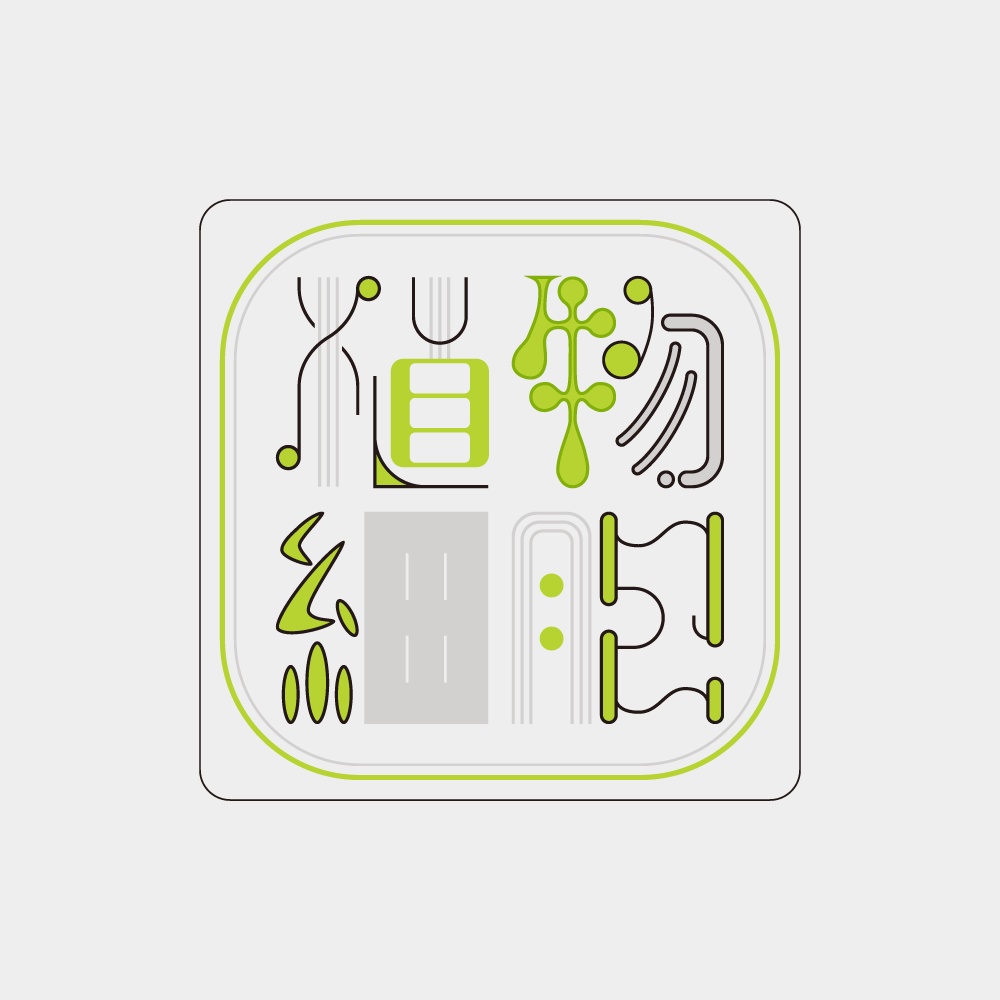 植物細胞 透明シール カラー